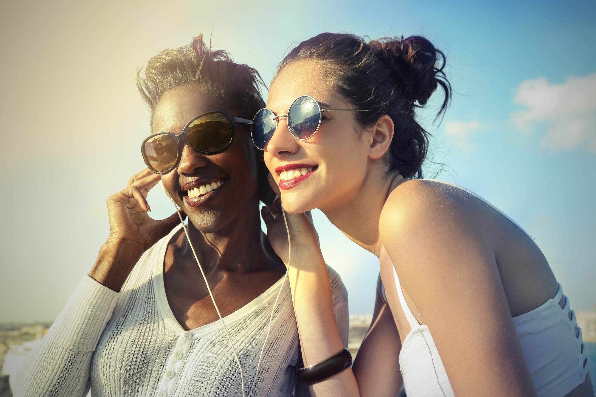 Ladies listening to music